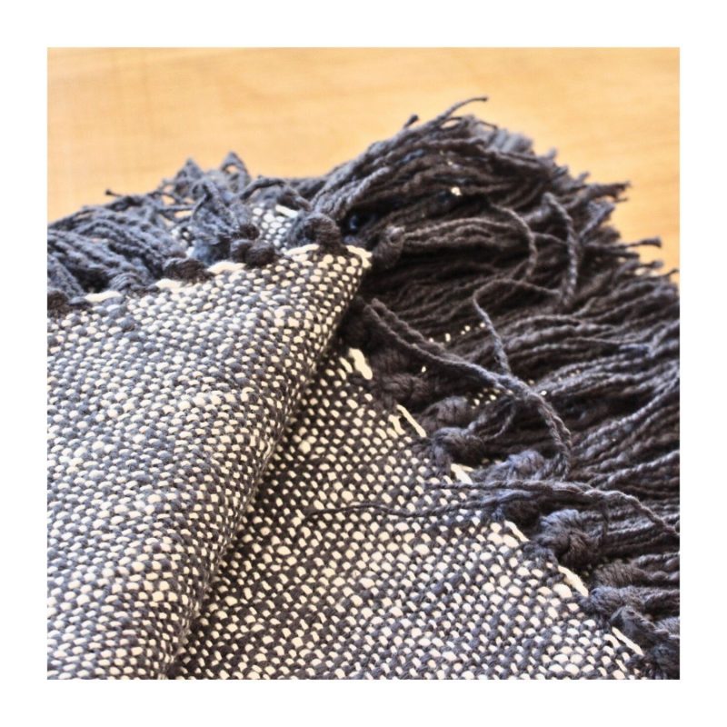 Fouta en coton indigo