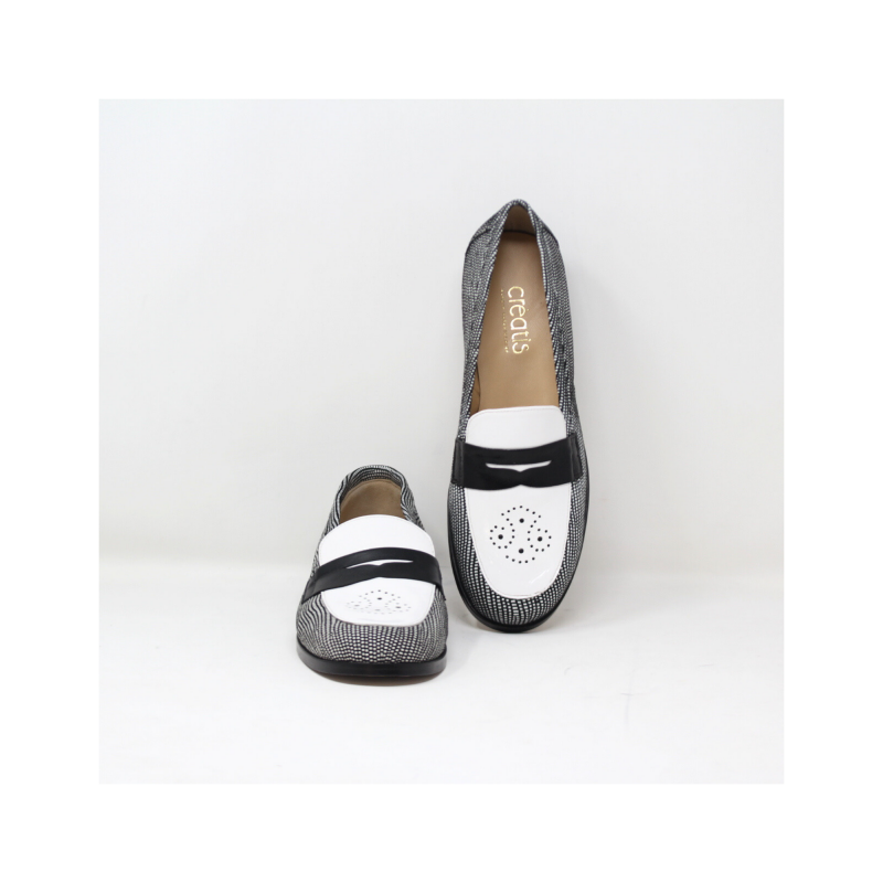 Mocassin 2,5 cm VICTOR noir blanc – Image 4