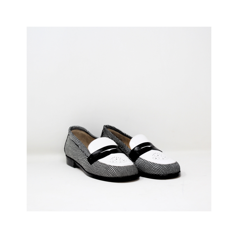Mocassin 2,5 cm VICTOR noir blanc – Image 6