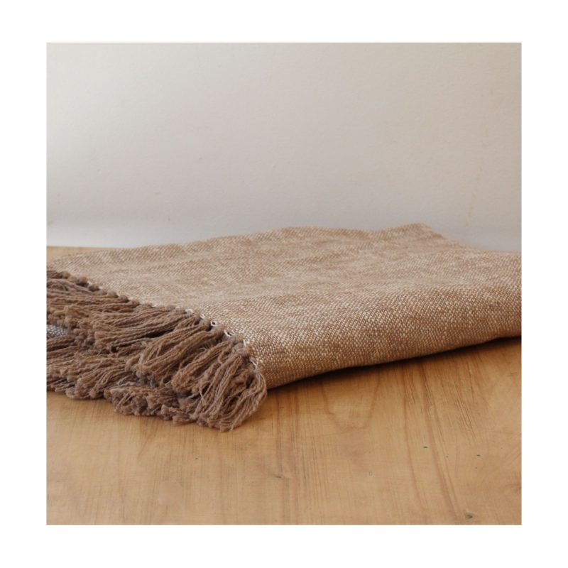 Fouta en coton beige