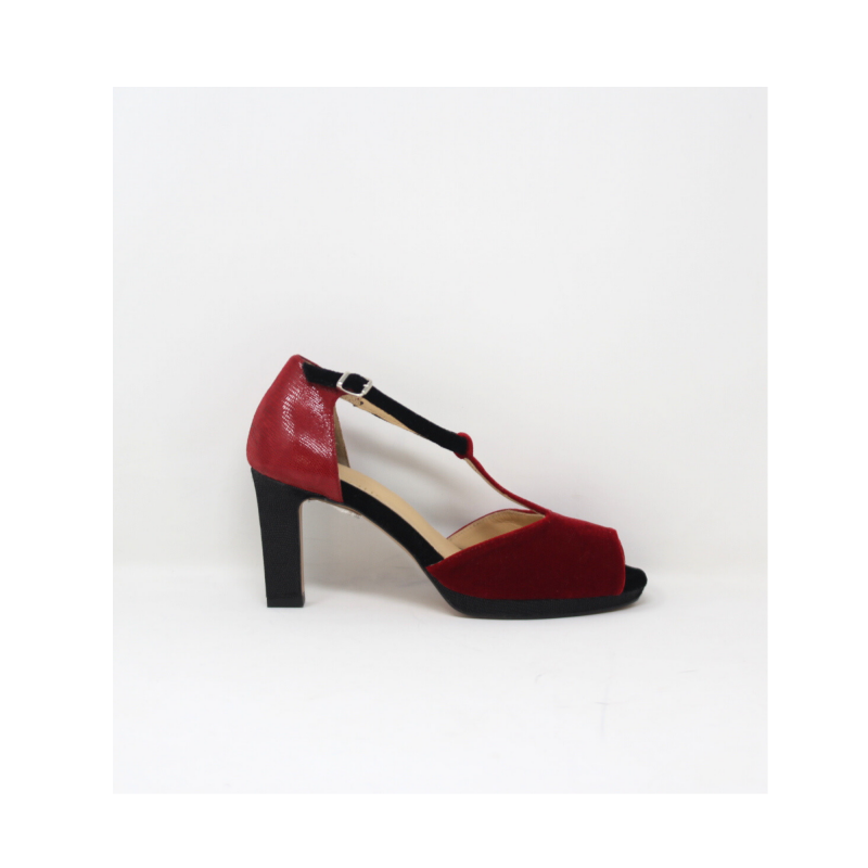 Salomé 7 cm JAVI velours rubis – Image 5