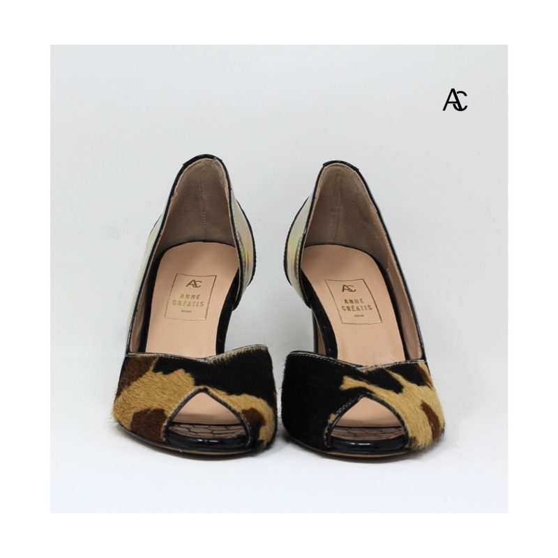 Stiletto 7 AMIE poil platine coco par Anne Créatis