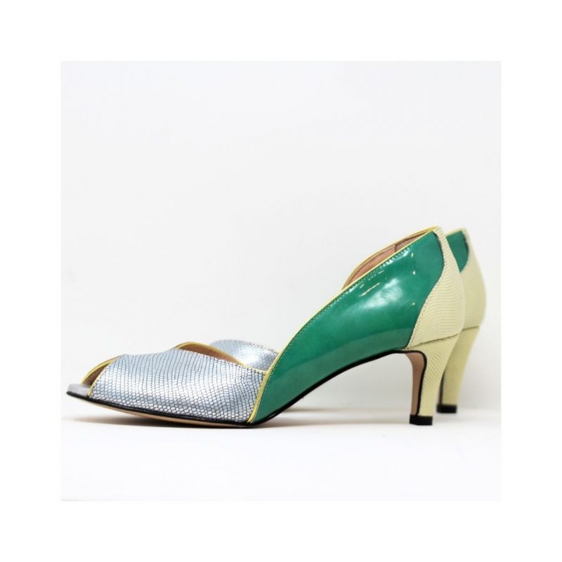 Stiletto 5 COPINE bleu reptile vert par le Cercle -28