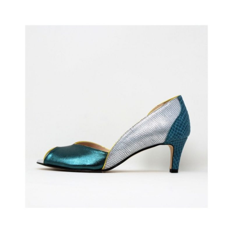 Stiletto 5 COPINE reptile turquoise par le Cercle -19